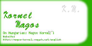 kornel magos business card